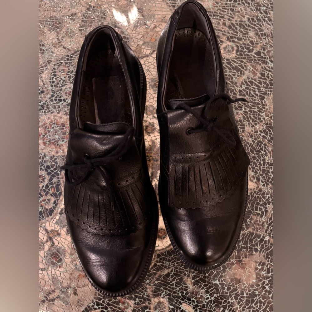 Mephisto Golf shoes Classic Black Leather Men's Golf shoes